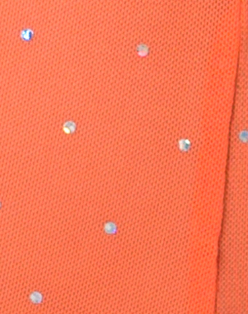 Image du short de vélo en Crystal Net Orange