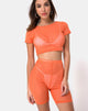 Image du short de vélo en Crystal Net Orange