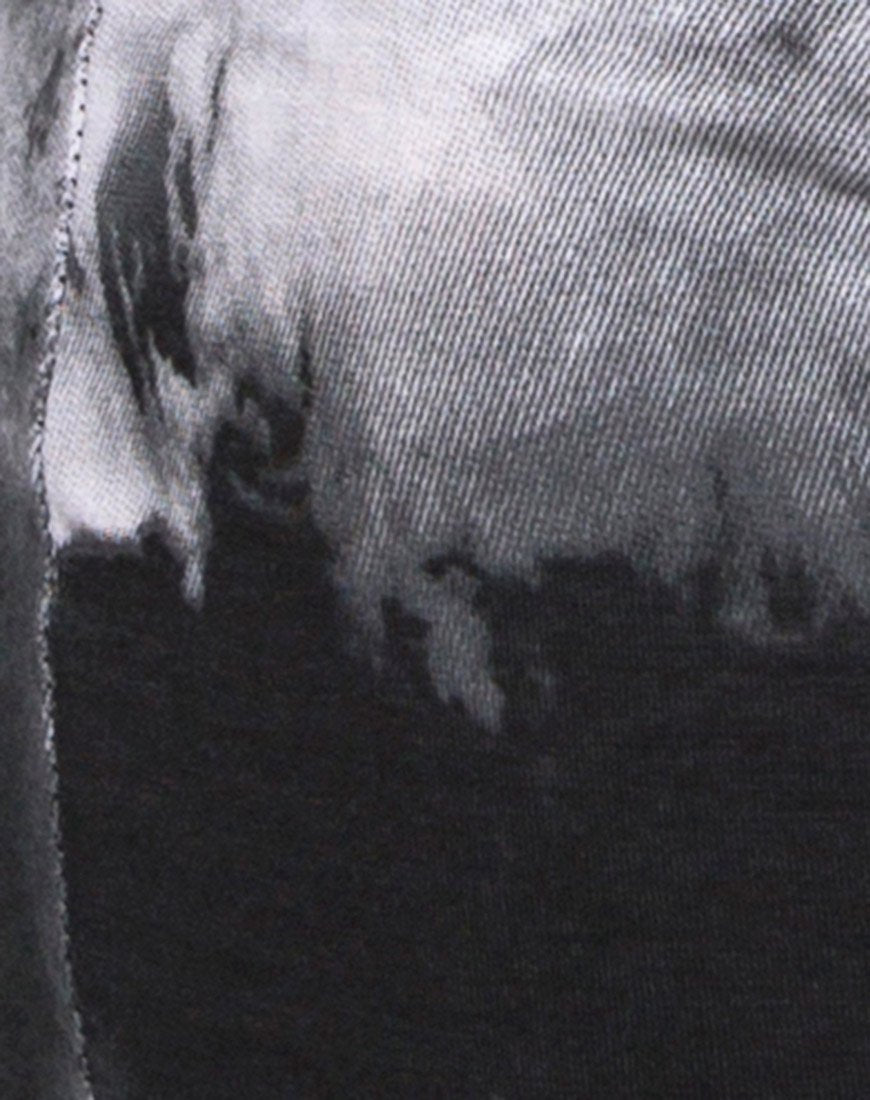 Image de Cycle Short in Mono Tie Dye noir et blanc