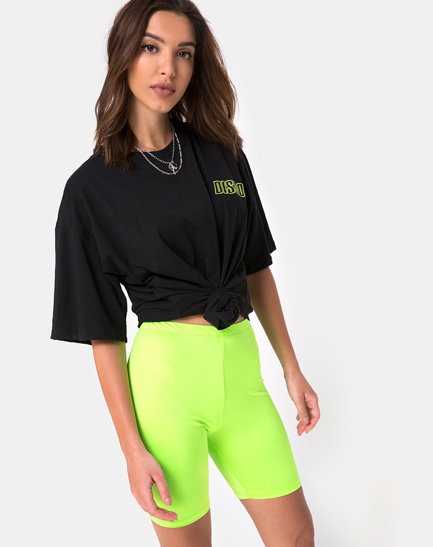 Short de vélo en vert fluo