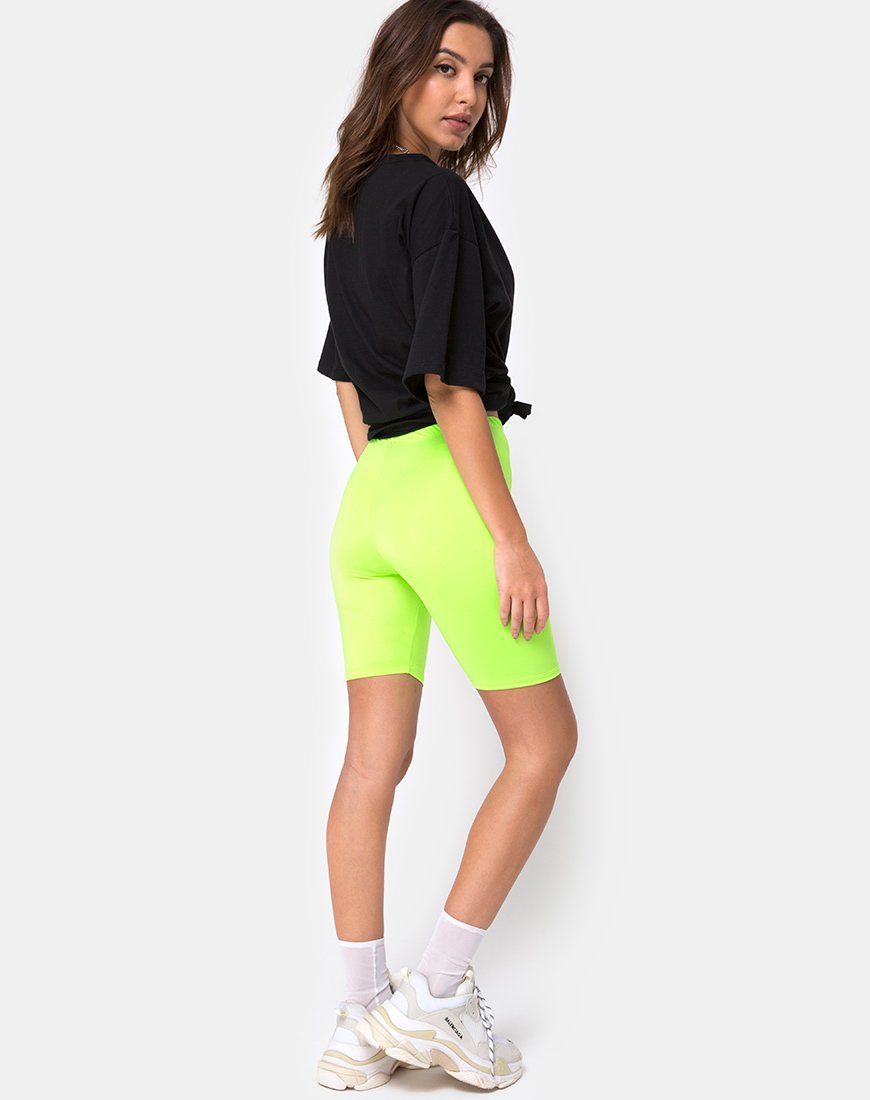 Image du short de vélo en vert fluo
