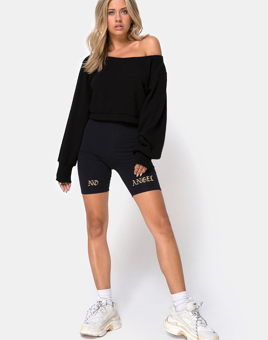 Image de Cycle Short Black No Angel Embroidery