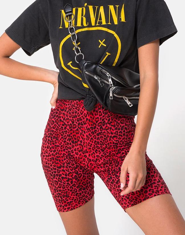 Short de vélo en animal coloré