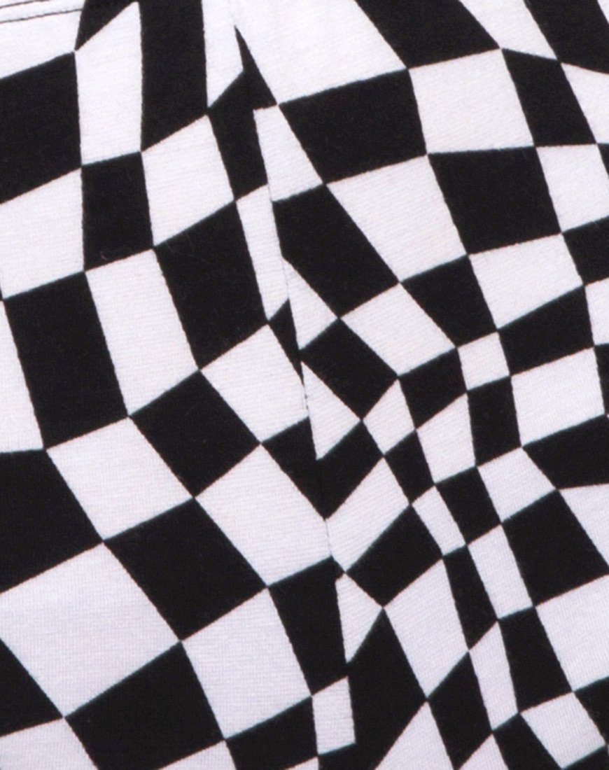 Image de la bicyclette courte dans le drapeau carré noir et blanc