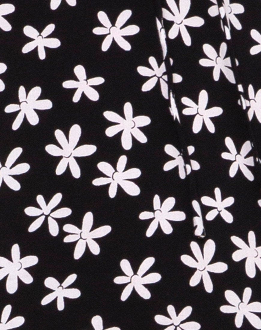 Image de Cypress Midi Dress in 90s Daisy Black and White