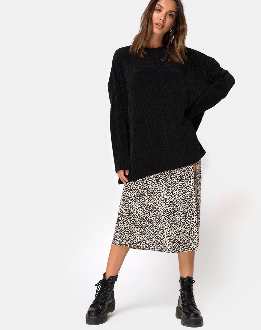 Image du pull-over pour papa en chenille noir