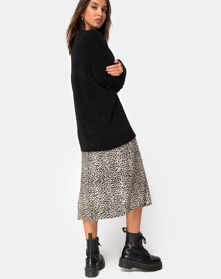 Image du pull-over pour papa en chenille noir