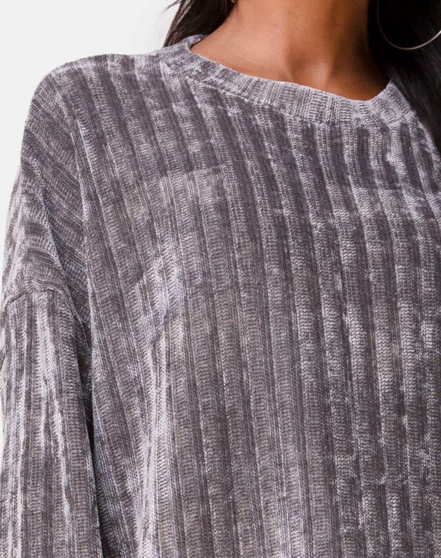 Image du pull-over pour papa en chenille grise