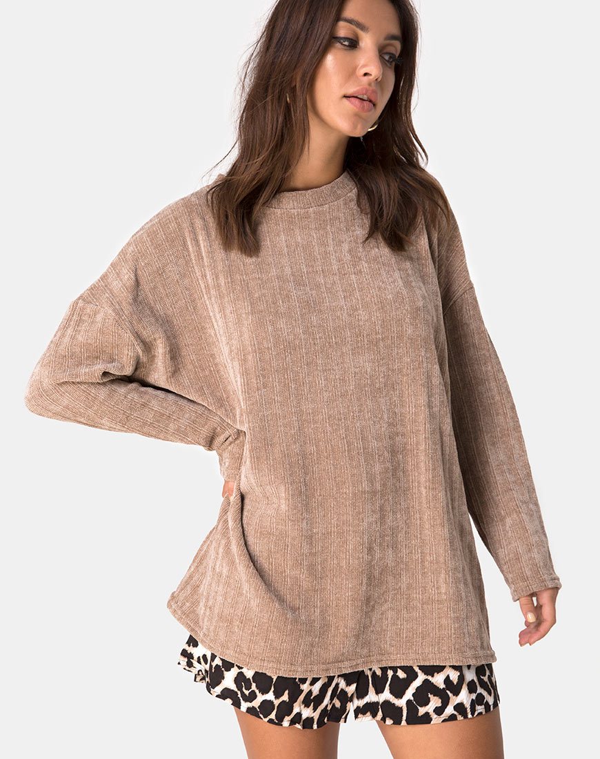 Image du pull-over pour papa en Chenille Tan