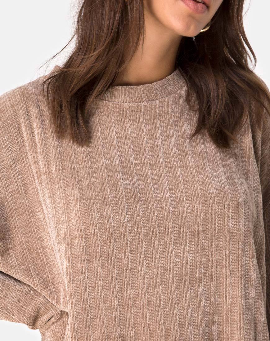 Image du pull-over pour papa en Chenille Tan