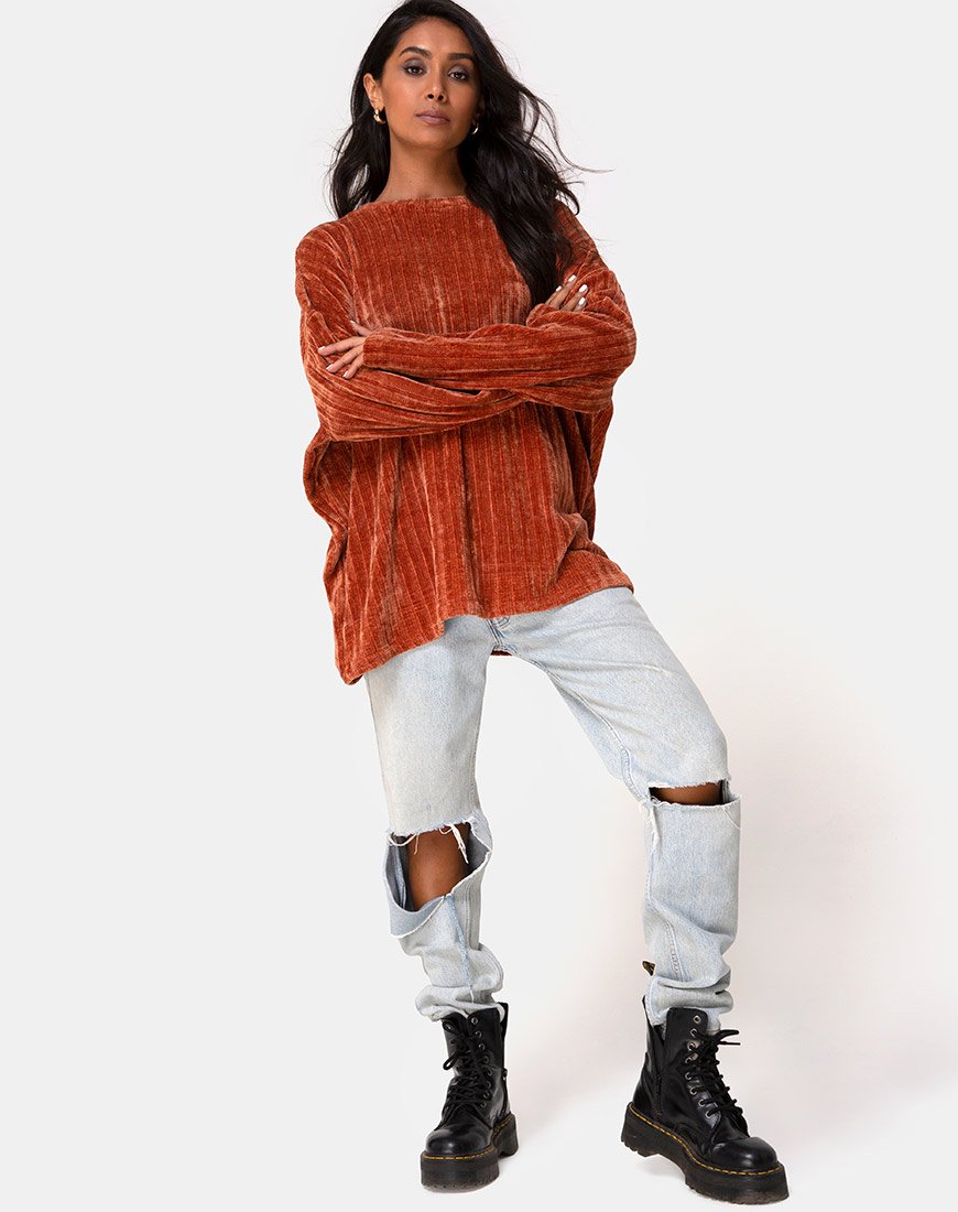 Image de Papa Jumper en Chenille Rust