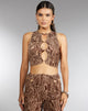 Image de MOTEL X IRIS Danica Crop Top in Animal Ripple Flock