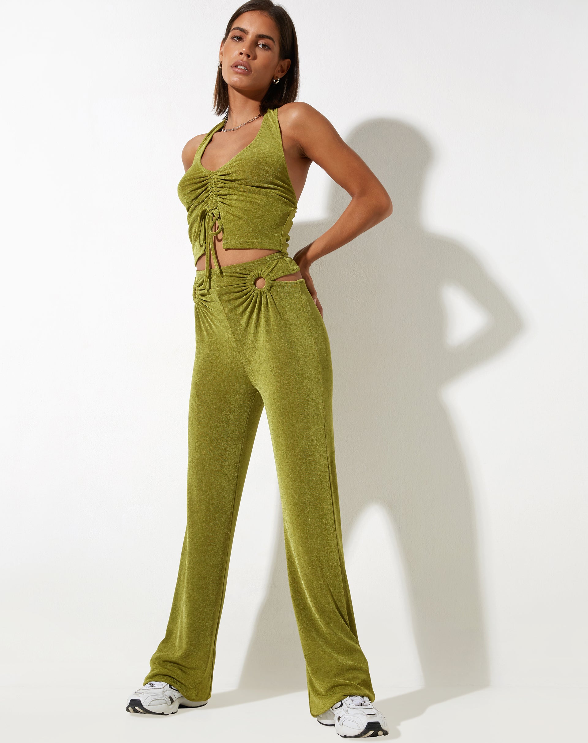 image de Dapa Crop Top in Crepe Lime