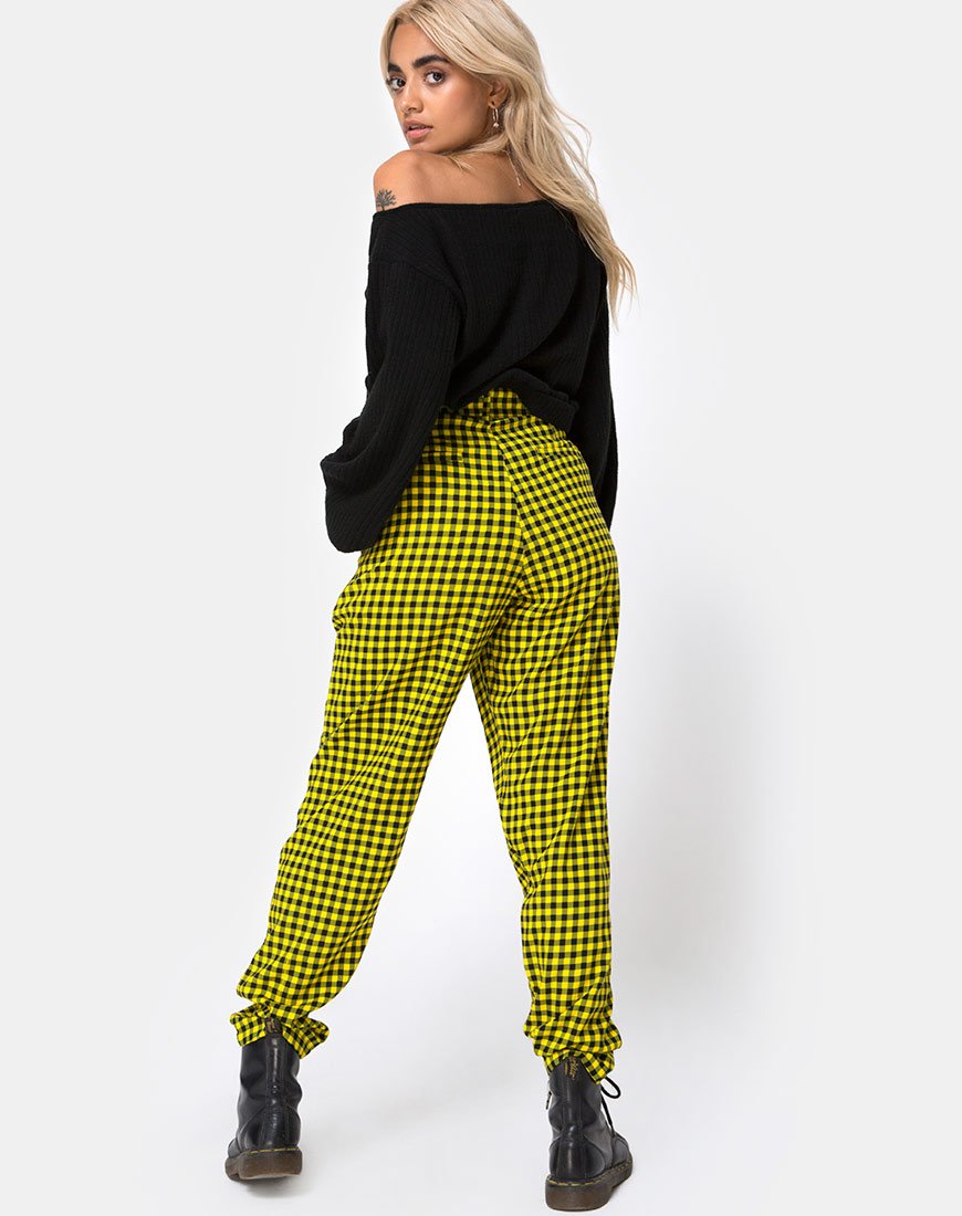 Image de Dastan Trouser in Medium Gingham Yellow