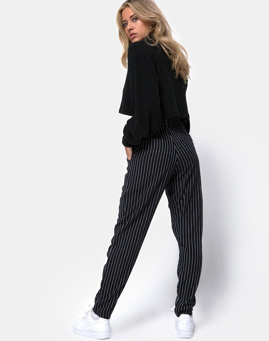 Pantalon Dastan à rayures noires