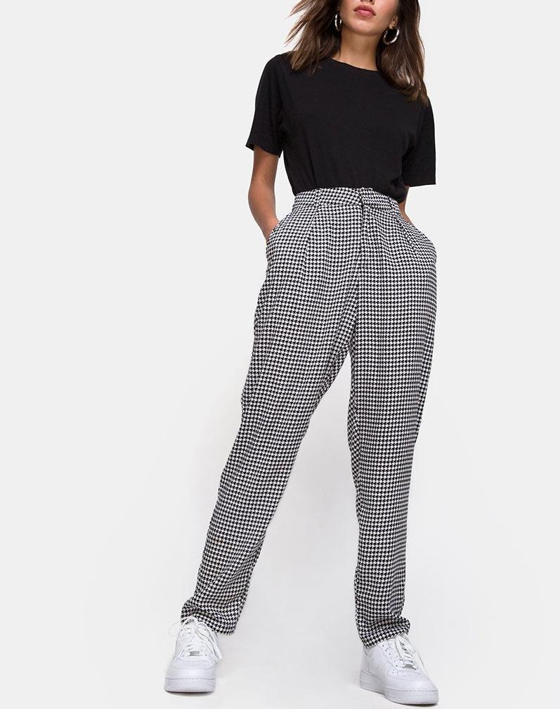 Pantalon Dastan en petite dent de chien