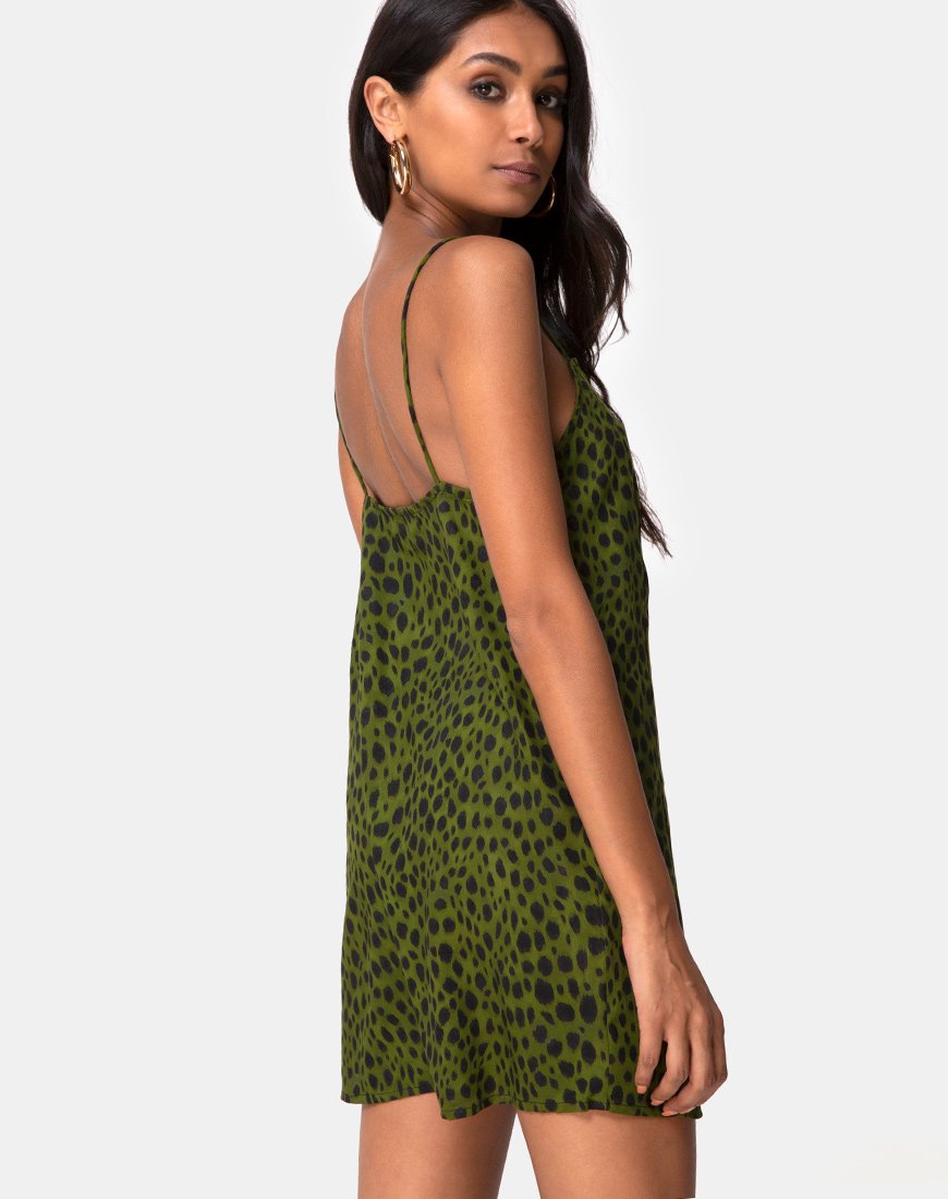 Image de Datista Slip Dress in Cheetah Khaki