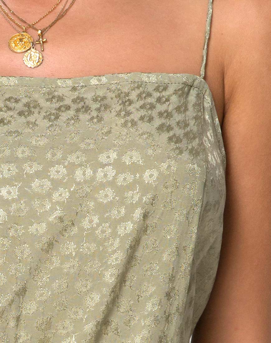 Image de Datista Slip Dress in Satin Ditsy Rose Sage