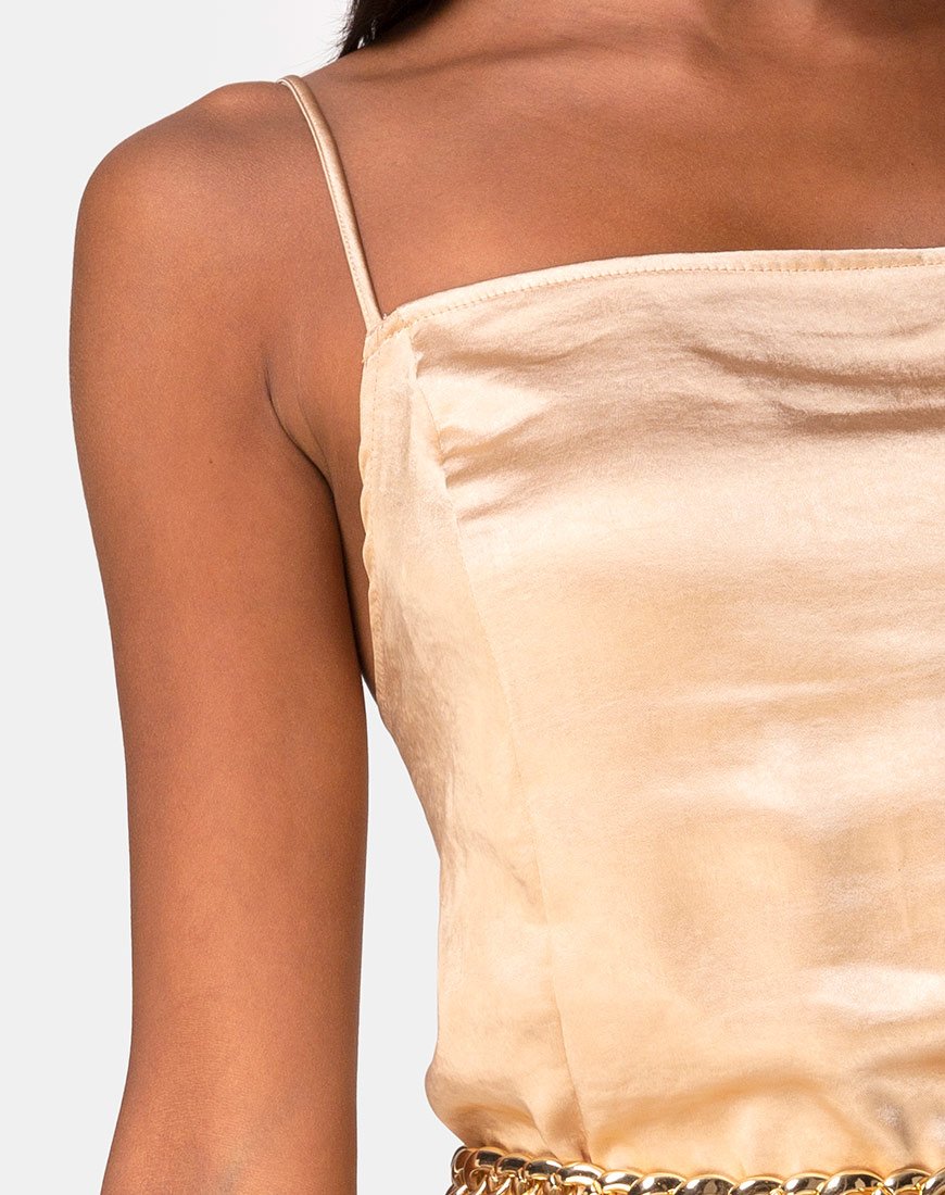 Image de la robe Datista en satin or