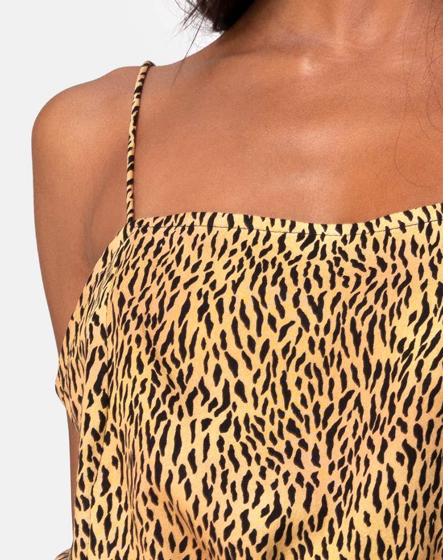 Image de Datista Slip Dress in Mini Tiger Brown