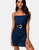 Image de Datista Slip Dress en satin Cheetah Navy