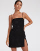 Image de Datista Slip Dress in Satin Rose Black