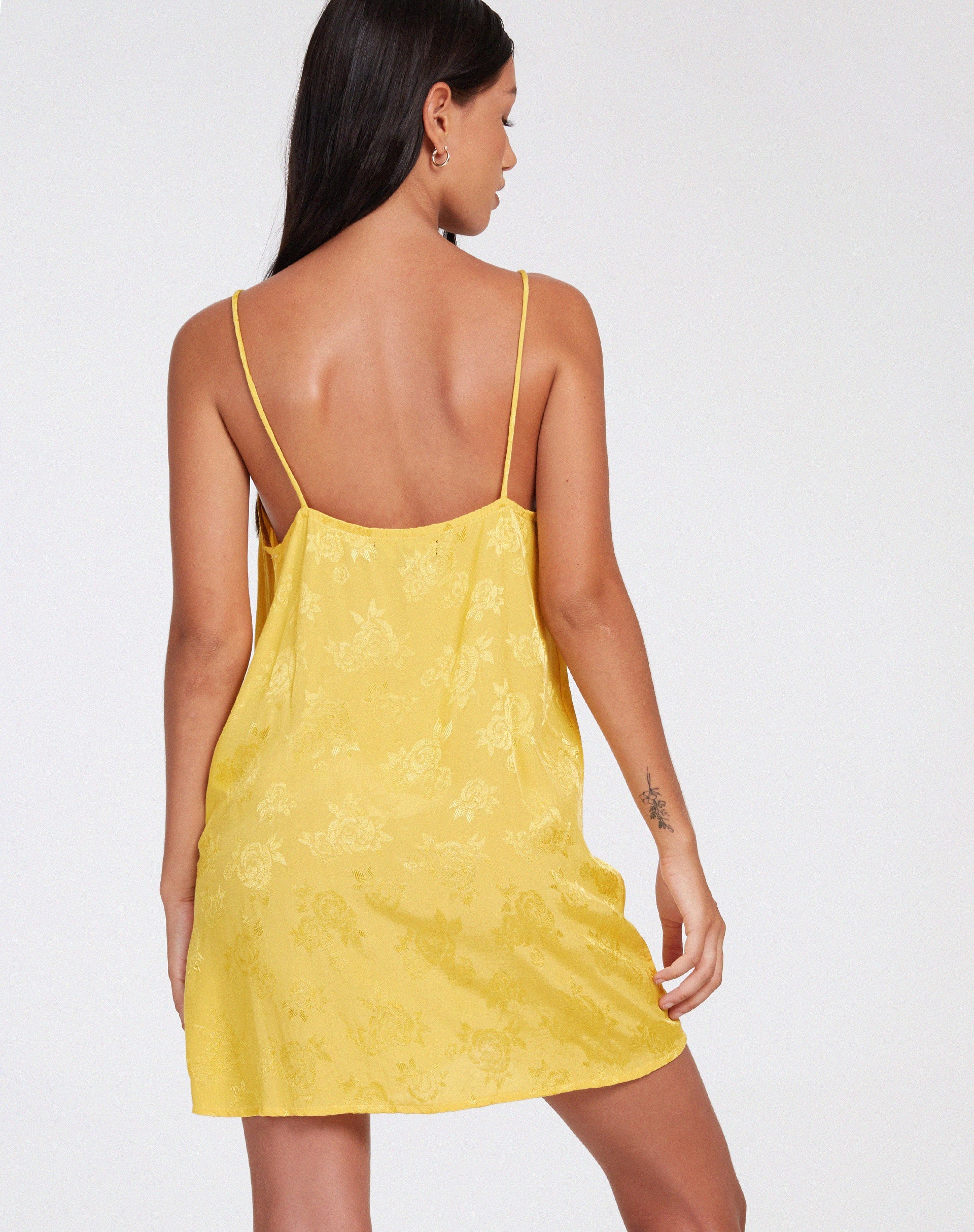 Image de Datista Mini Robe en Satin Rose Sunshine Yellow
