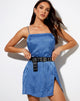Image de DATISTA DRESS SATIN ZEBRA BLUE BONNET