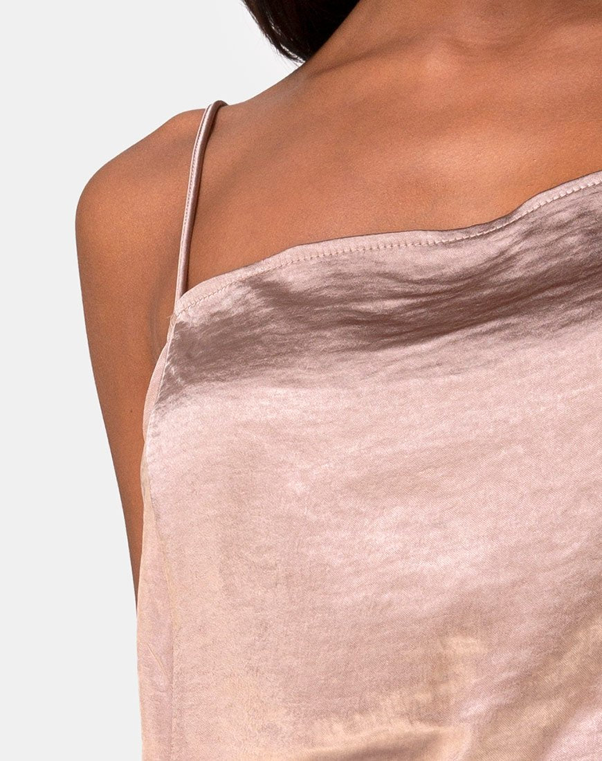 Image de Datista Robe en satin Taupe