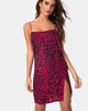 Image de Datista Robe en jaguar surdimensionné rouge