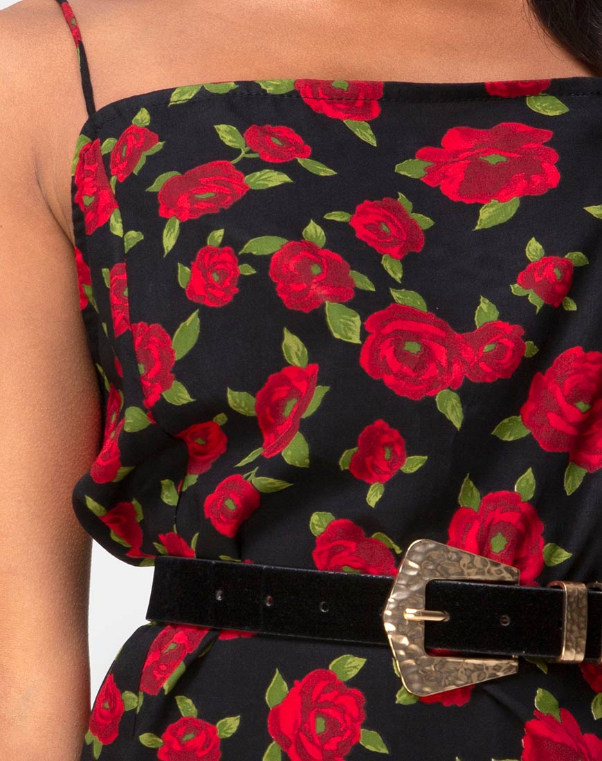 Image de Datista Slip Dress in Roaming Rose Black
