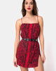 Image de Datista Slip Dress in Red Snake