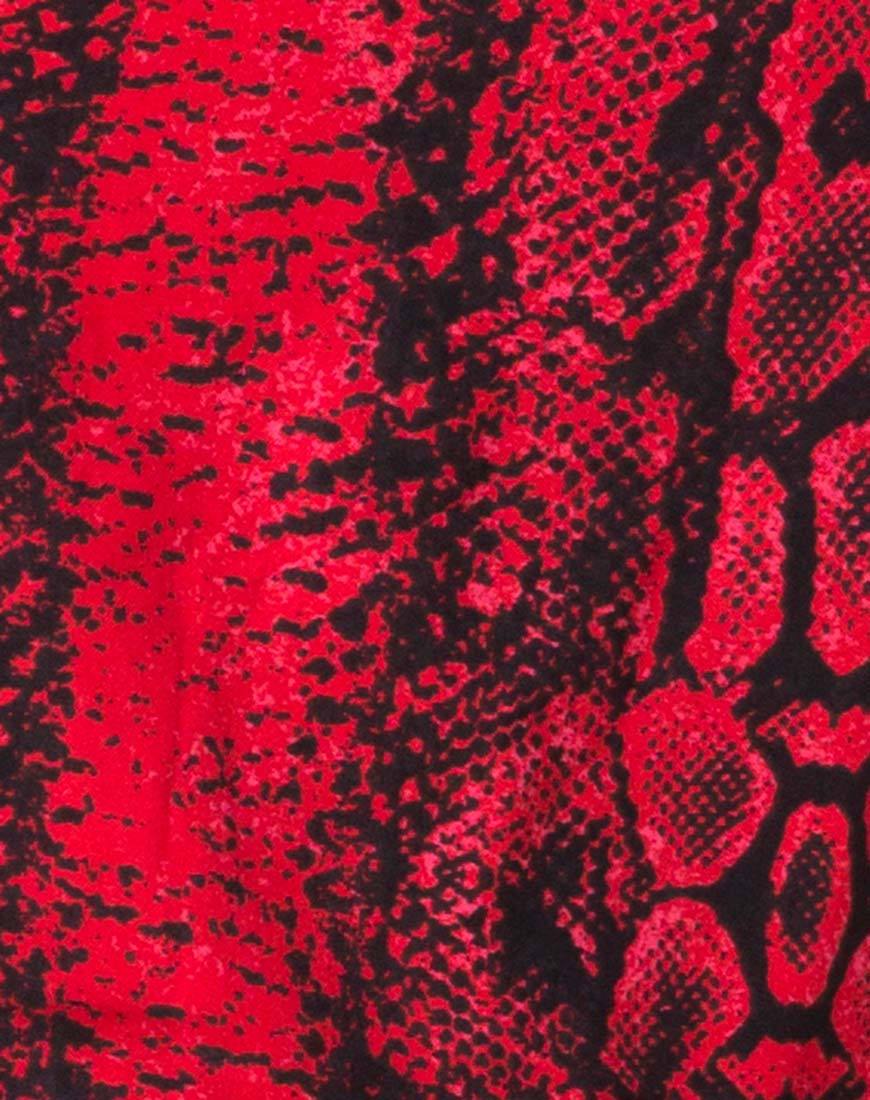 Image de Datista Slip Dress in Red Snake