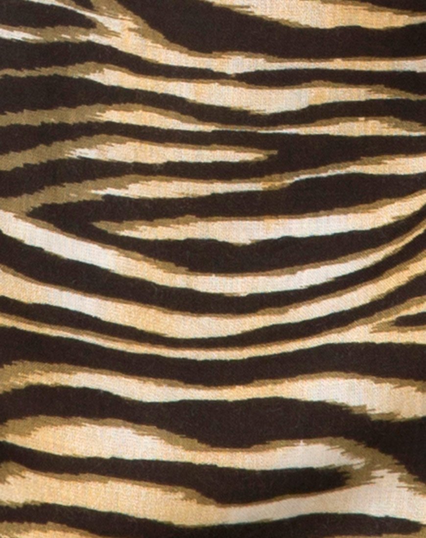 Image de Datista Slip Dress in Zips Zebra Brown