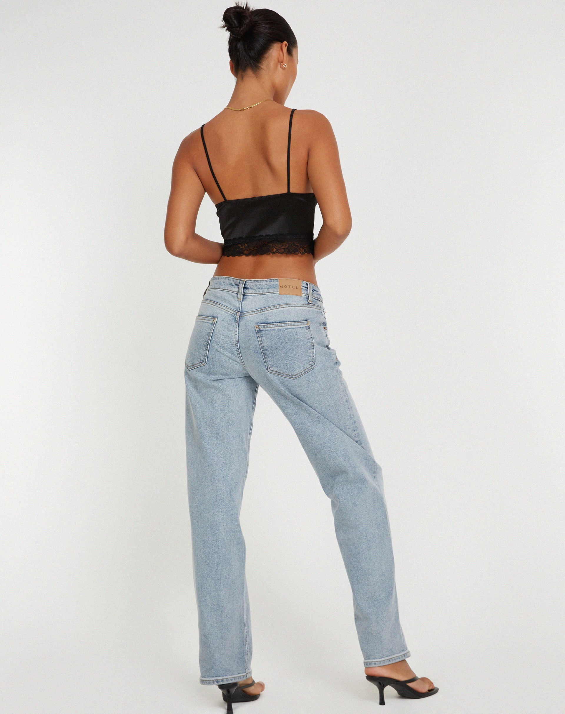 image de Datuk Crop Top in Satin Black