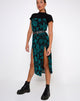 Image de Daxita Midi Dress in Romantic Rose Flock Teal