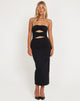 Image de Dayuna Bandeau Midi Dress in Black
