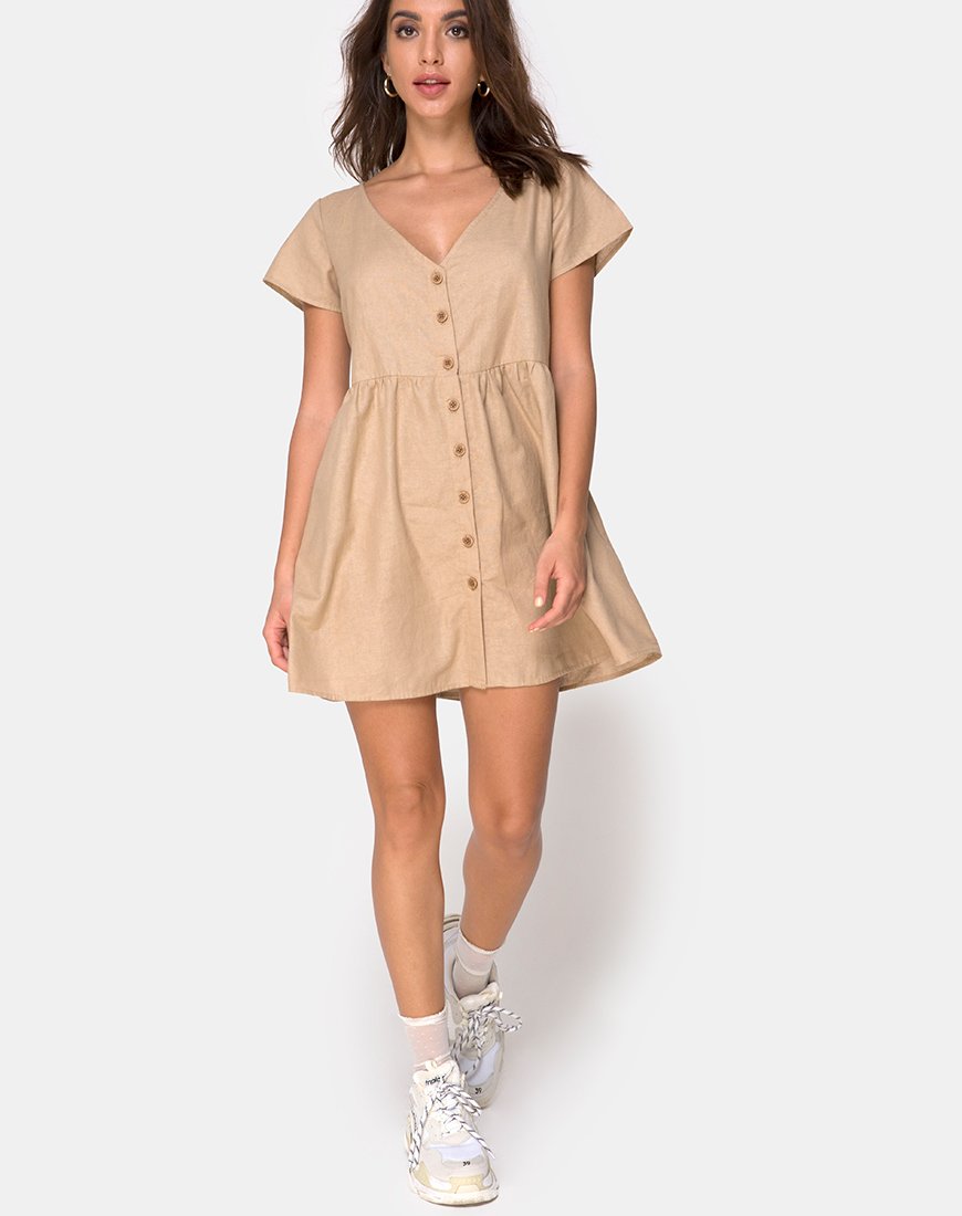 Image de la robe babydoll Deira en pierre