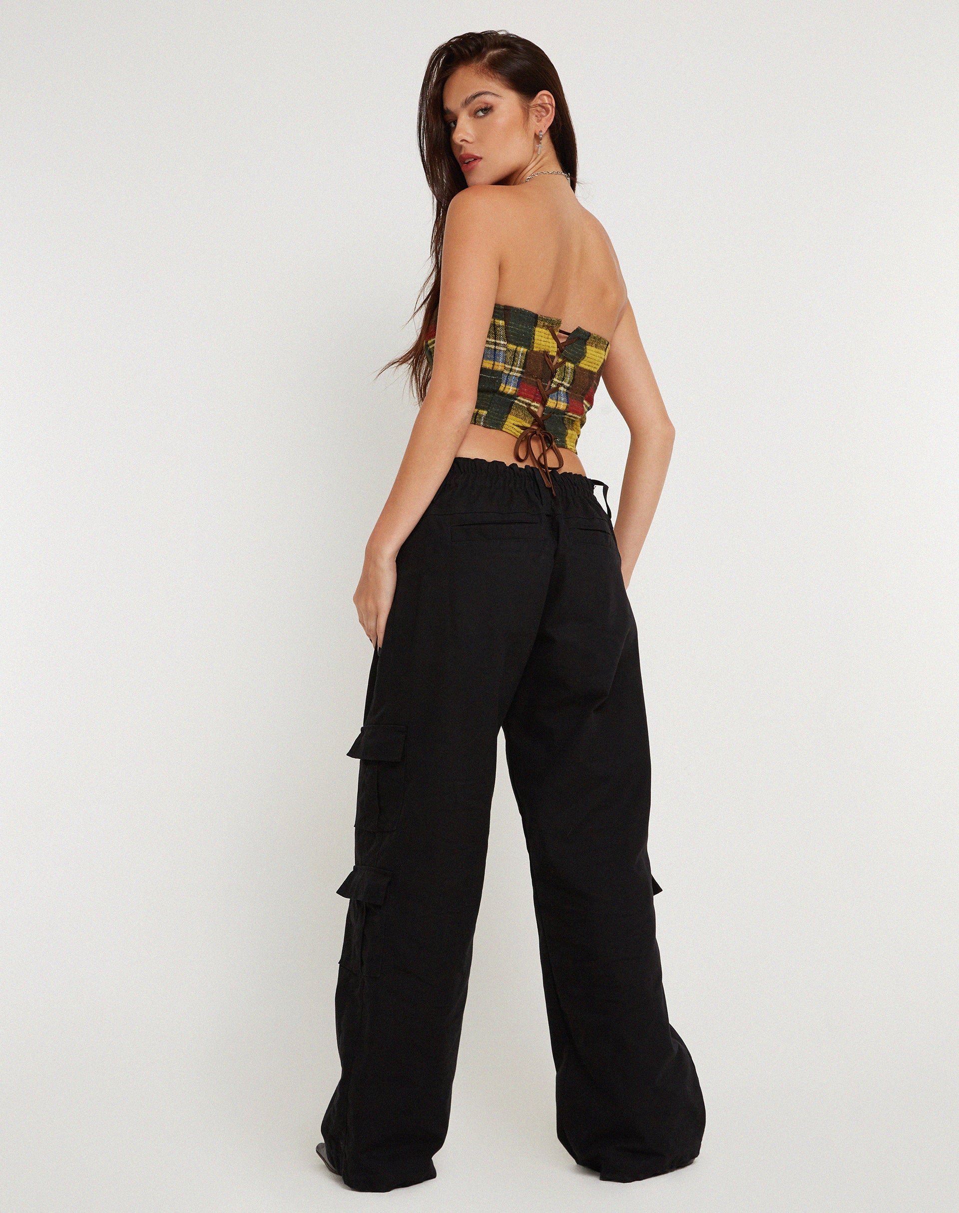 Image de Delny Bandeau Top in Mix Tartans