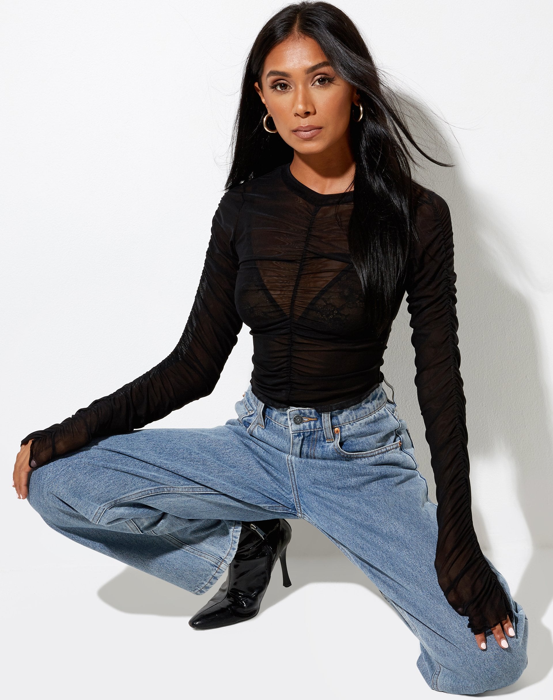 Image de Deloya Top in Mesh Black