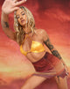 Image de Delphi Crop Top in Satin Tangerine