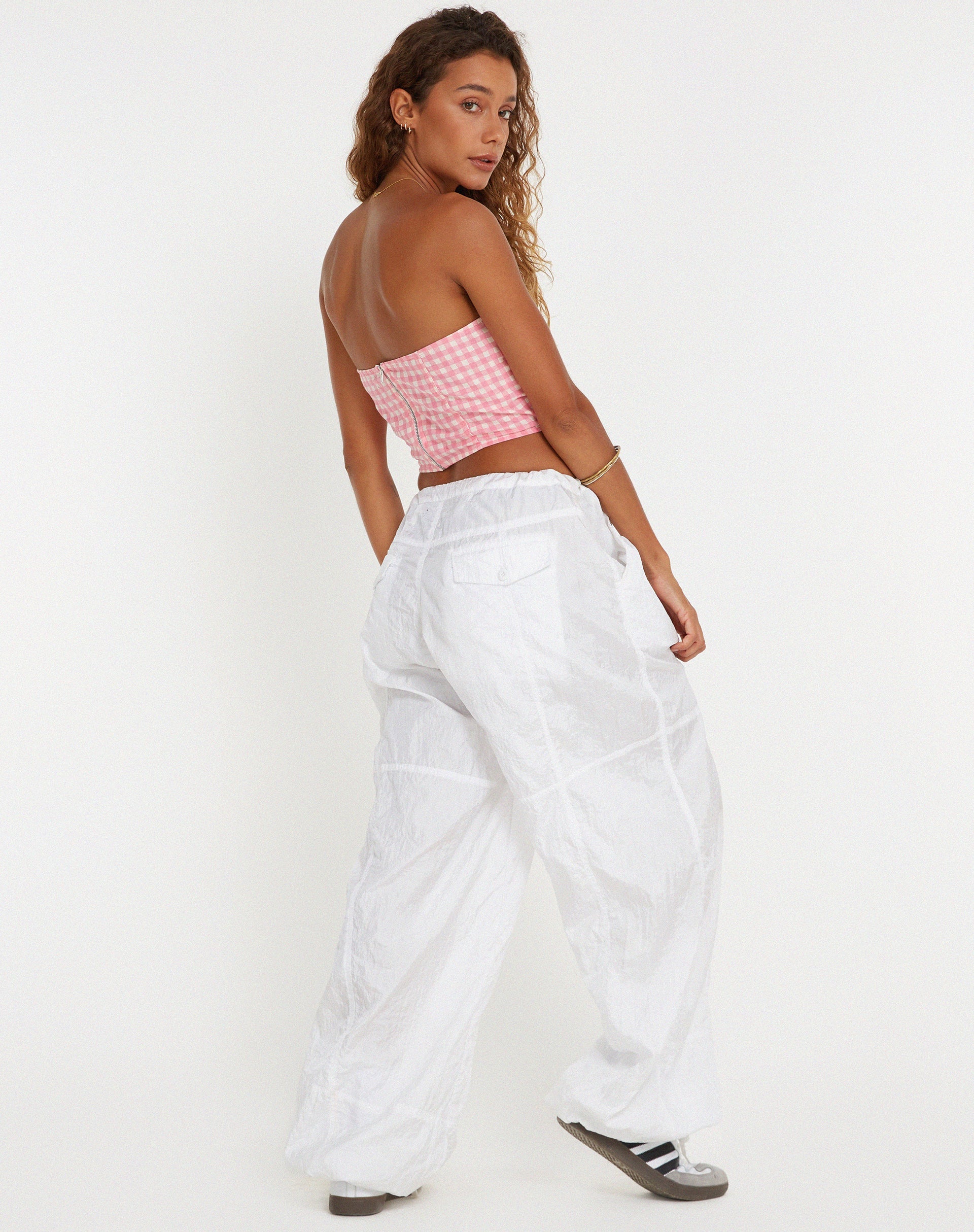 image de Den Bandeau Top in Gingham Pink