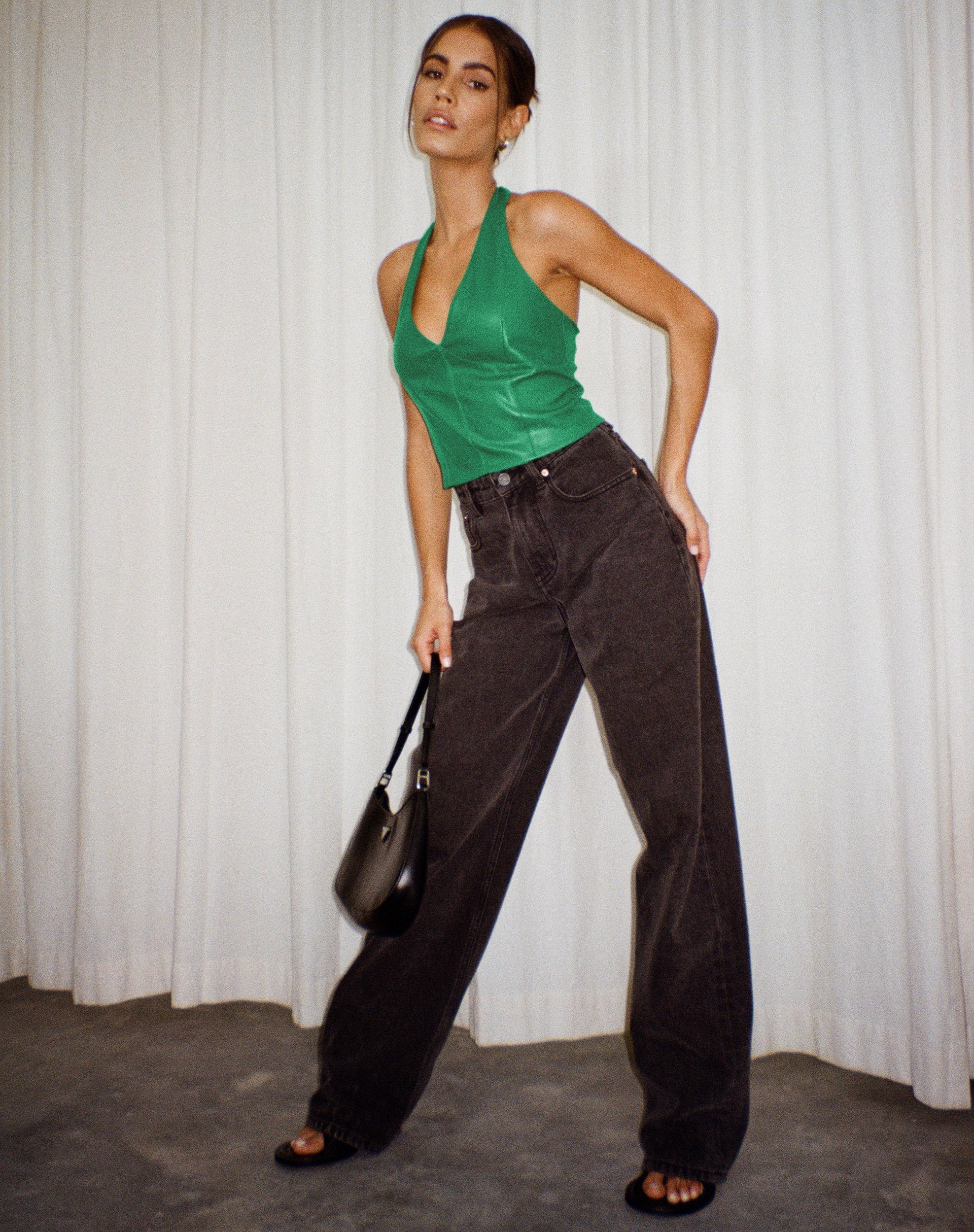 image de Depla Halterneck Top in Pu Kelly Green