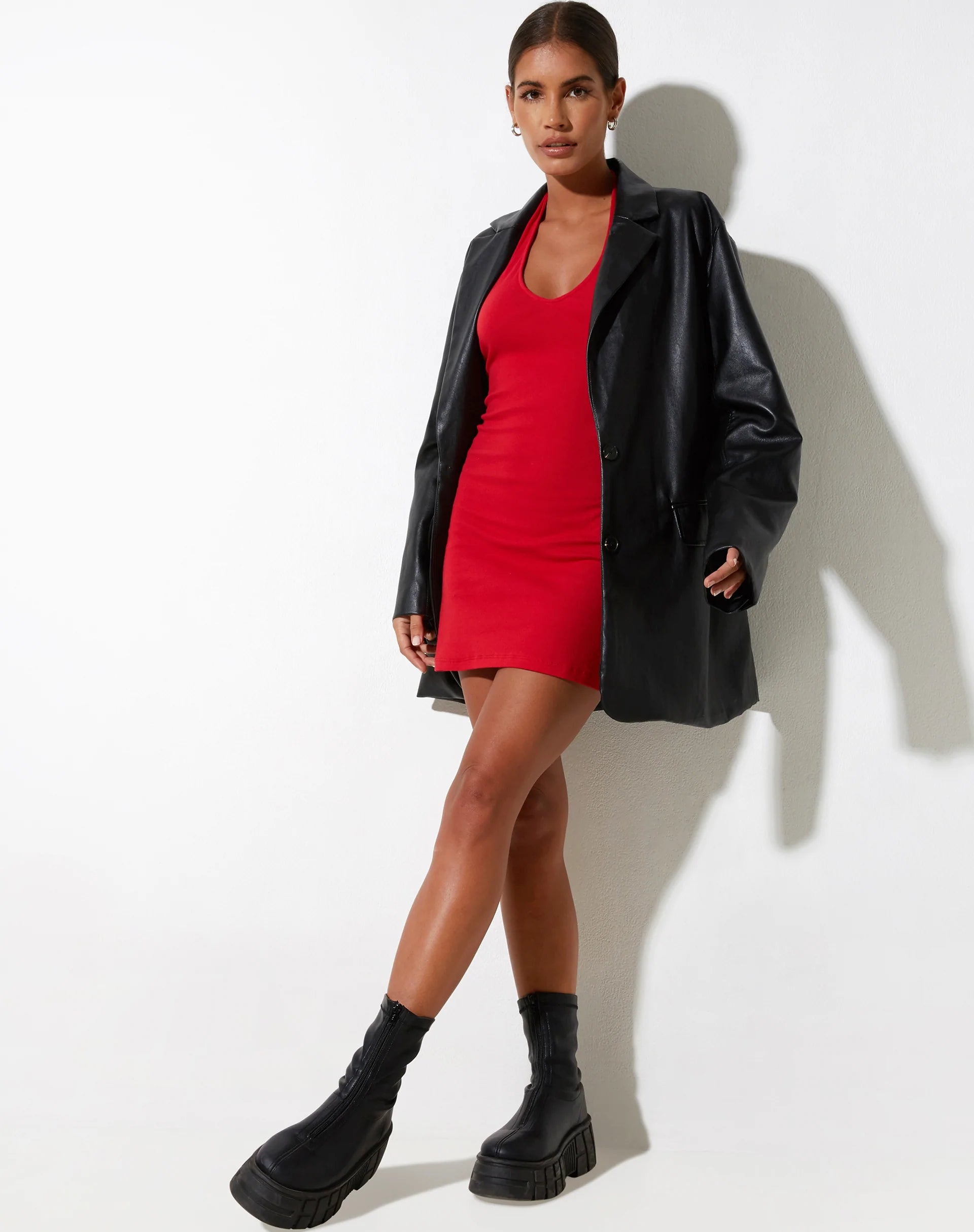 Image de la Mini robe Desak en Rib Racing Red