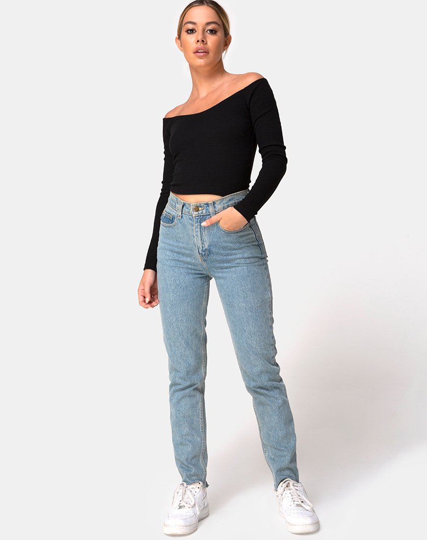 Image de Devora Top in Black Rib