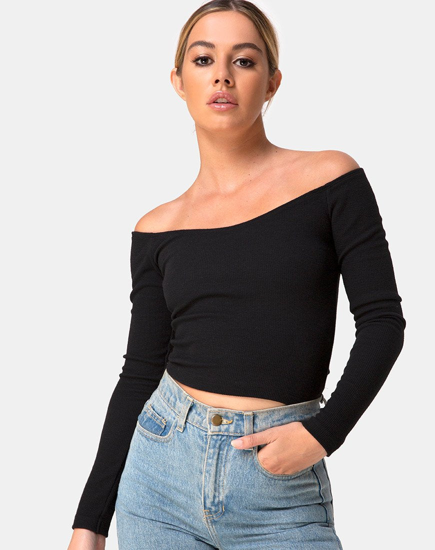 Image de Devora Top in Black Rib