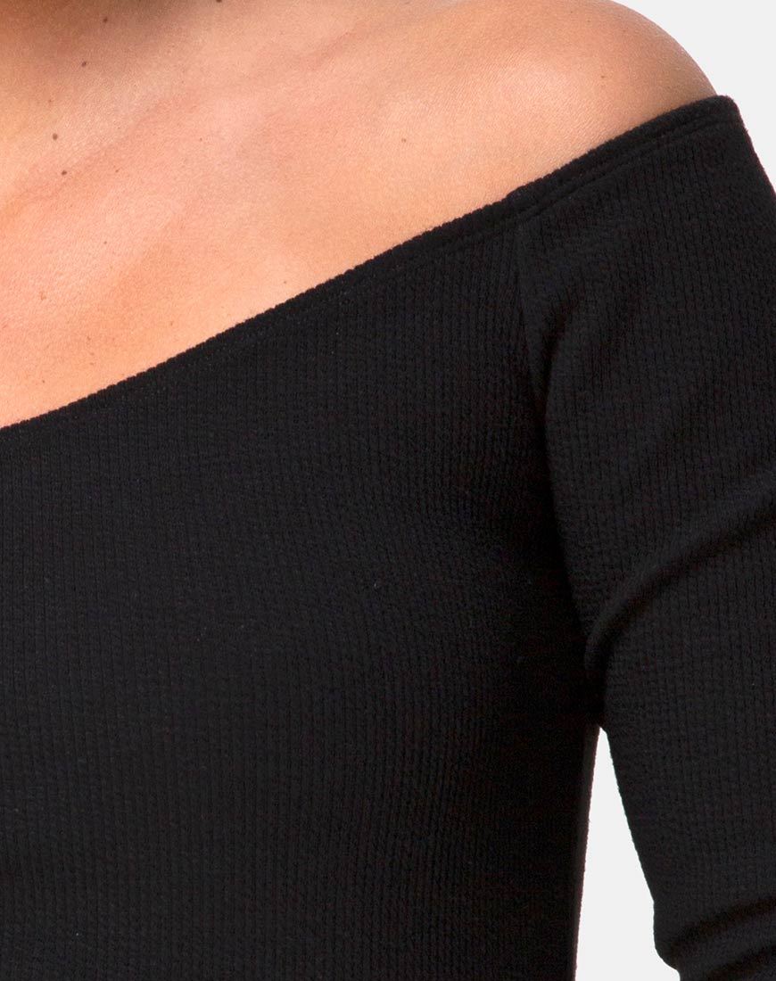 Image de Devora Top in Black Rib