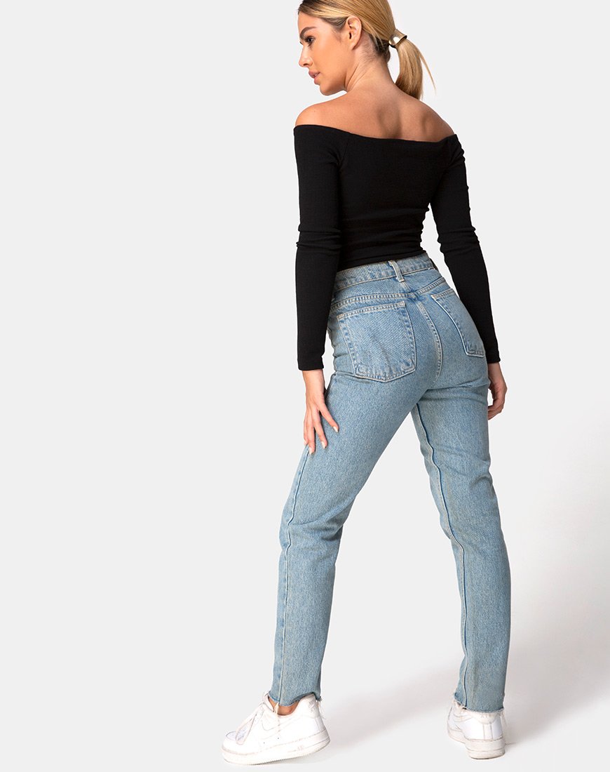Image de Devora Top in Black Rib