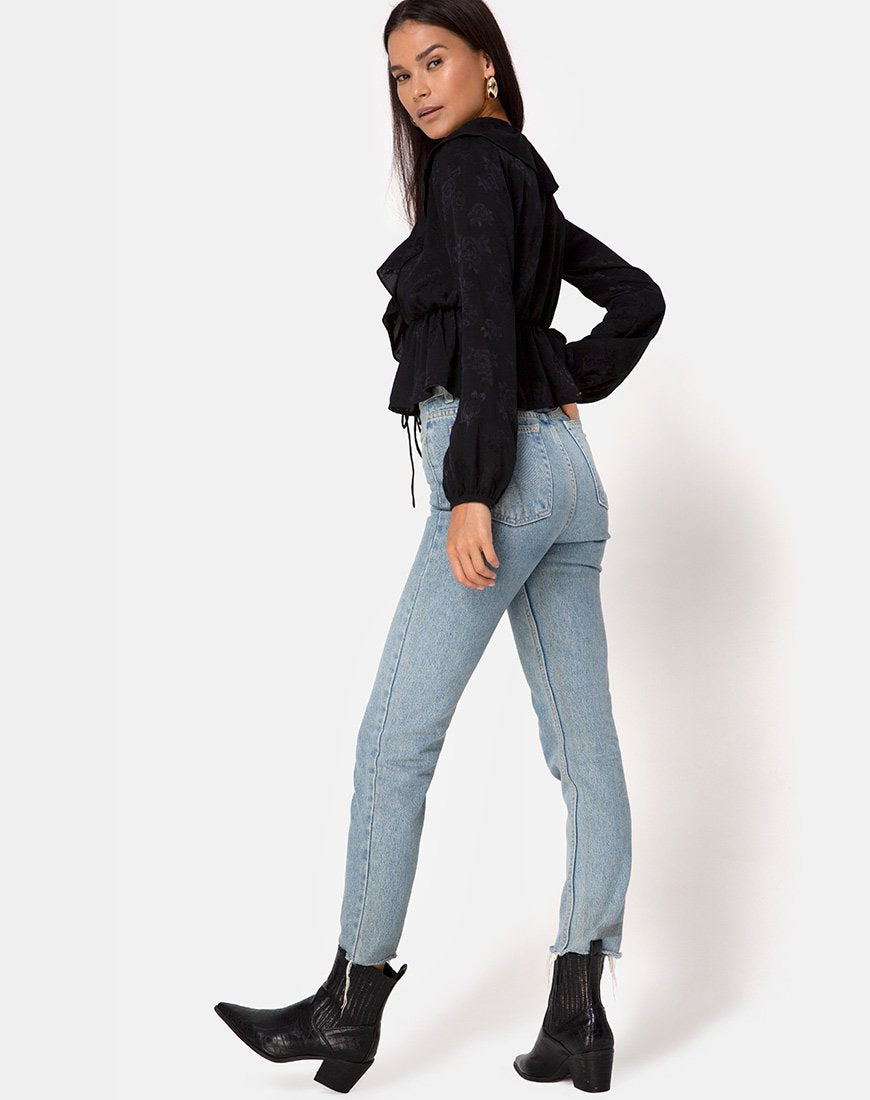 Image de Diar Top en Satin Rose Noir