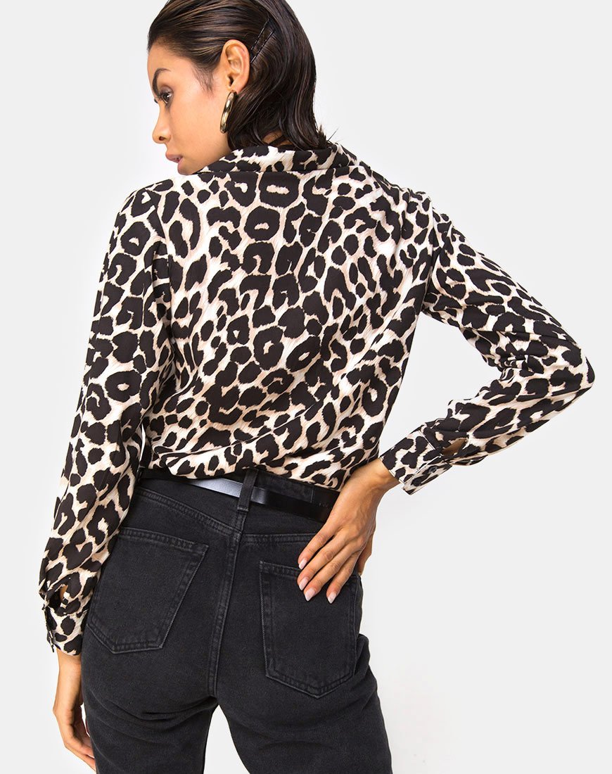 Chemise Dimaris en jaguar surdimensionné
